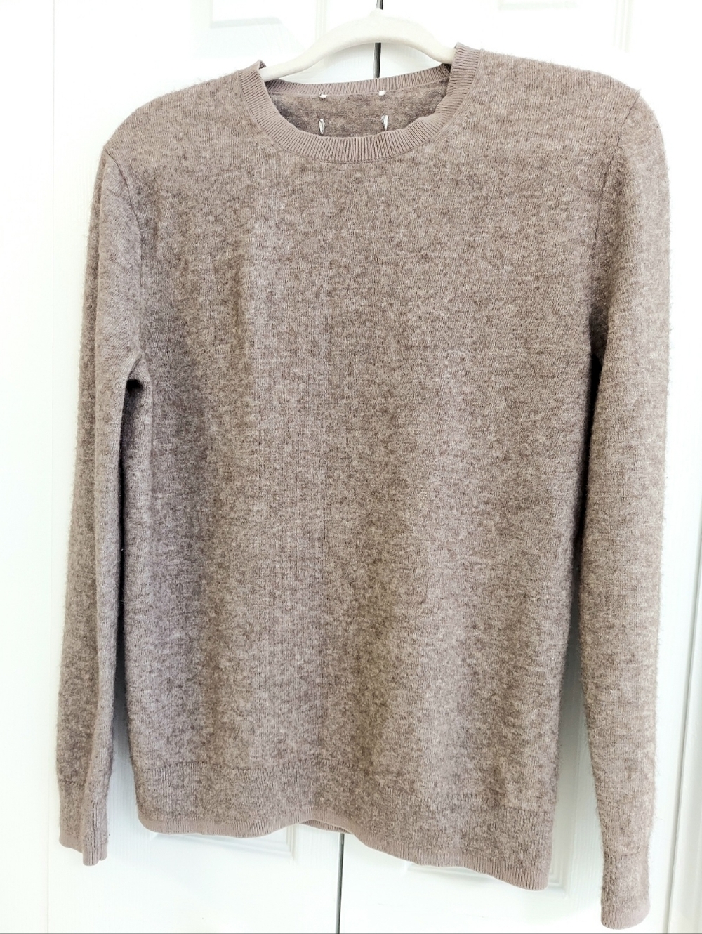COS Sweater, Size Small, Beige Knit, Wool, Yak Wool, Cotton, Crewneck
